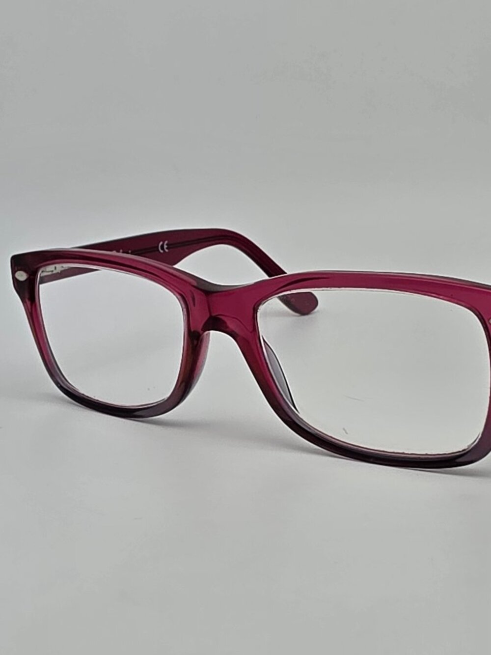 Ray-Ban RB1531 3648 Polished Fuxia on Grey Kids Eyeglasses Frame w/ Flexhinge